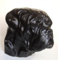 Urn Bordeaux dog groot goud zwart 8009